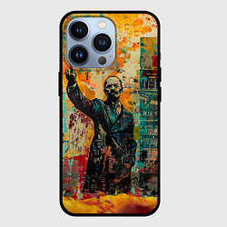 Чехол для iPhone 13 Pro Абстрактное граффити человека в черном костюме, цвет: 3D-черный