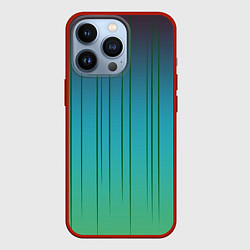 Чехол для iPhone 13 Pro Хаотичные зеленые линии, цвет: 3D-красный