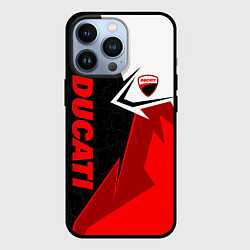 Чехол для iPhone 13 Pro Ducati moto - красная униформа, цвет: 3D-черный