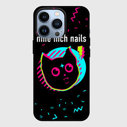 Чехол для iPhone 13 Pro Nine Inch Nails - rock star cat, цвет: 3D-черный
