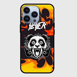 Чехол для iPhone 13 Pro Slayer рок панда и огонь, цвет: 3D-черный