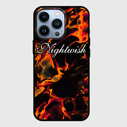 Чехол для iPhone 13 Pro Nightwish red lava, цвет: 3D-черный