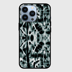 Чехол для iPhone 13 Pro Тай дай зелёный, цвет: 3D-черный