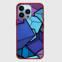 Чехол для iPhone 13 Pro Куб, цвет: 3D-красный