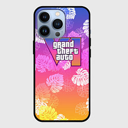 Чехол для iPhone 13 Pro Grand Theft Auto VI - пальмы, цвет: 3D-черный