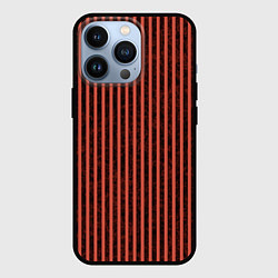 Чехол для iPhone 13 Pro Тёмный коралловый полосы, цвет: 3D-черный