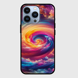 Чехол для iPhone 13 Pro Водоворот ярких красок, цвет: 3D-черный