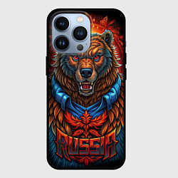 Чехол для iPhone 13 Pro Военный русский медведь, цвет: 3D-черный