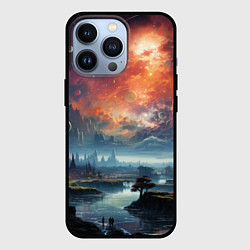 Чехол для iPhone 13 Pro Фантастическая планета - пейзаж космоса, цвет: 3D-черный