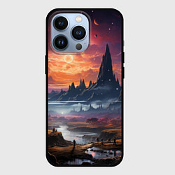 Чехол для iPhone 13 Pro Космический фантазийный мир на другой планете, цвет: 3D-черный