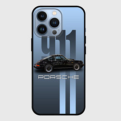 Чехол для iPhone 13 Pro Винтажный автомобиль Porsche, цвет: 3D-черный