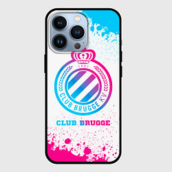 Чехол для iPhone 13 Pro Club Brugge neon gradient style, цвет: 3D-черный