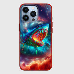 Чехол для iPhone 13 Pro Пасть космической акулы - нейросеть, цвет: 3D-красный