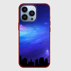 Чехол для iPhone 13 Pro Город вселенная, цвет: 3D-красный