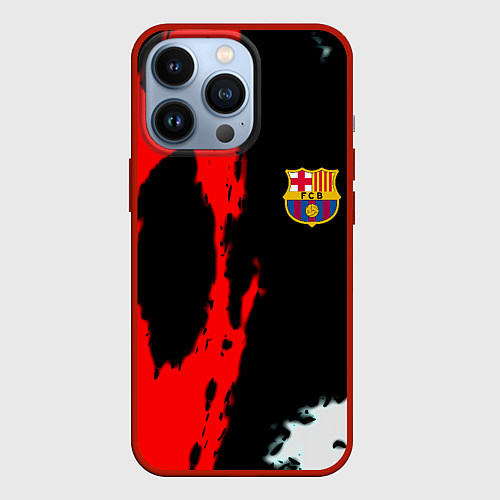 Чехол iPhone 13 Pro Barcelona fc краски спорт / 3D-Красный – фото 1