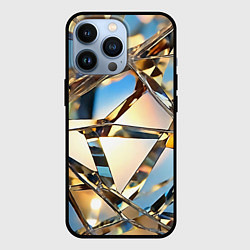 Чехол для iPhone 13 Pro Грани стекла, цвет: 3D-черный