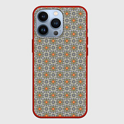 Чехол для iPhone 13 Pro Геометрический разноцветный узор, цвет: 3D-красный
