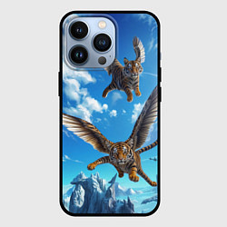 Чехол для iPhone 13 Pro Летающие тигрята, цвет: 3D-черный