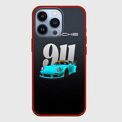 Чехол для iPhone 13 Pro Porsche 911 спортивный автомобиль, цвет: 3D-красный