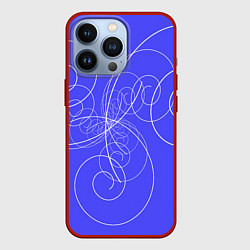 Чехол для iPhone 13 Pro Спирали расходящиеся в стороны, цвет: 3D-красный