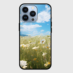 Чехол для iPhone 13 Pro Ромашковое поле, цвет: 3D-черный