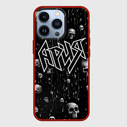 Чехол для iPhone 13 Pro Ария - черепа, цвет: 3D-красный
