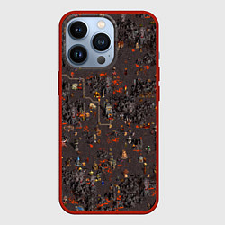 Чехол для iPhone 13 Pro Герои 3 Карта Инферно, цвет: 3D-красный