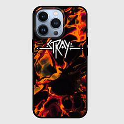 Чехол для iPhone 13 Pro Stray red lava, цвет: 3D-черный