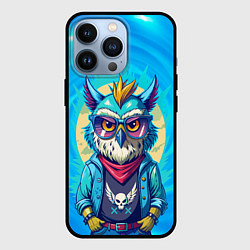 Чехол для iPhone 13 Pro Сова в одежде на стиле, цвет: 3D-черный
