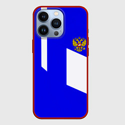Чехол для iPhone 13 Pro Россия спортивный стиль, цвет: 3D-красный