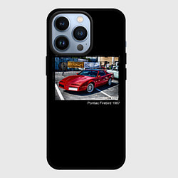 Чехол для iPhone 13 Pro Ретро автомобиль Pontiac Firebird 1987 года, цвет: 3D-черный