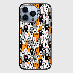 Чехол для iPhone 13 Pro Кошачьи лапы, цвет: 3D-черный