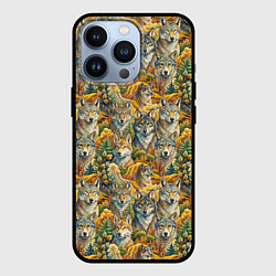 Чехол для iPhone 13 Pro Волчий мотив, цвет: 3D-черный