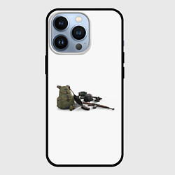 Чехол для iPhone 13 Pro Предметы PUBG, цвет: 3D-черный