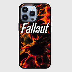 Чехол для iPhone 13 Pro Fallout red lava, цвет: 3D-черный