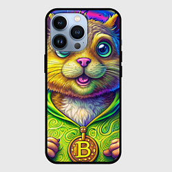 Чехол для iPhone 13 Pro Хомяк и биткоин, цвет: 3D-черный