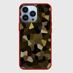 Чехол для iPhone 13 Pro Мозаика оливковых оттенков, цвет: 3D-красный