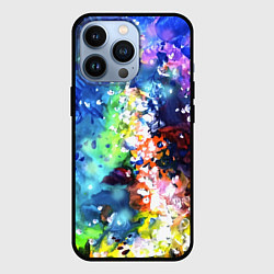 Чехол для iPhone 13 Pro Яркий млечный путь, цвет: 3D-черный
