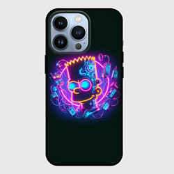 Чехол для iPhone 13 Pro Neon Bart Simpson - cyberpunk fantasy, цвет: 3D-черный