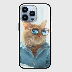 Чехол для iPhone 13 Pro Альфа кот, цвет: 3D-черный