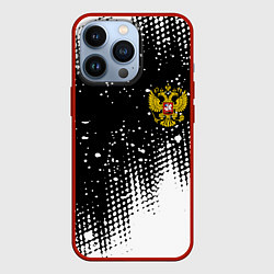 Чехол для iPhone 13 Pro Герб Росси краски, цвет: 3D-красный