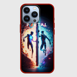 Чехол для iPhone 13 Pro Portal люди в прыжке, цвет: 3D-красный