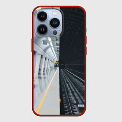 Чехол для iPhone 13 Pro Метро Москвы, цвет: 3D-красный