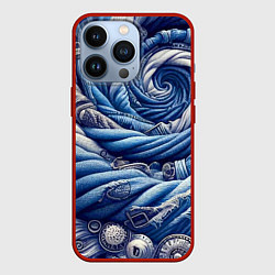 Чехол для iPhone 13 Pro Denim funnel - fashion trend, цвет: 3D-красный