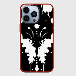 Чехол для iPhone 13 Pro Тест Роршаха - психоделика, цвет: 3D-красный