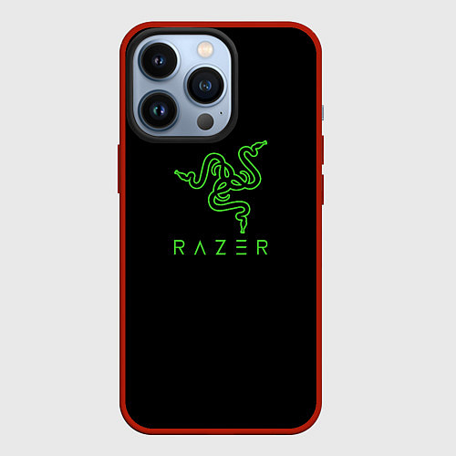Чехол iPhone 13 Pro Razer logo brend / 3D-Красный – фото 1