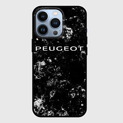 Чехол для iPhone 13 Pro Peugeot black ice, цвет: 3D-черный
