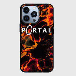 Чехол для iPhone 13 Pro Portal red lava, цвет: 3D-черный