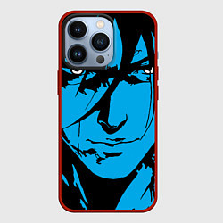 Чехол для iPhone 13 Pro Лицо самурая в стиле манга - manga guy, цвет: 3D-красный