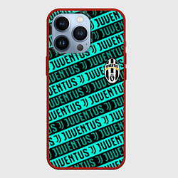 Чехол для iPhone 13 Pro Juventus pattern logo steel, цвет: 3D-красный